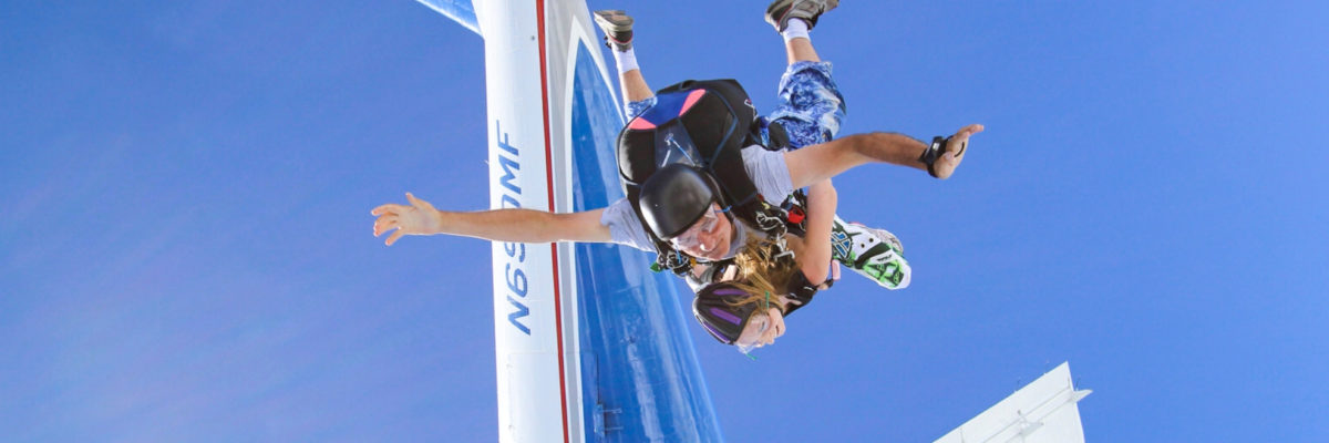 first-time skydivers at skydive orange