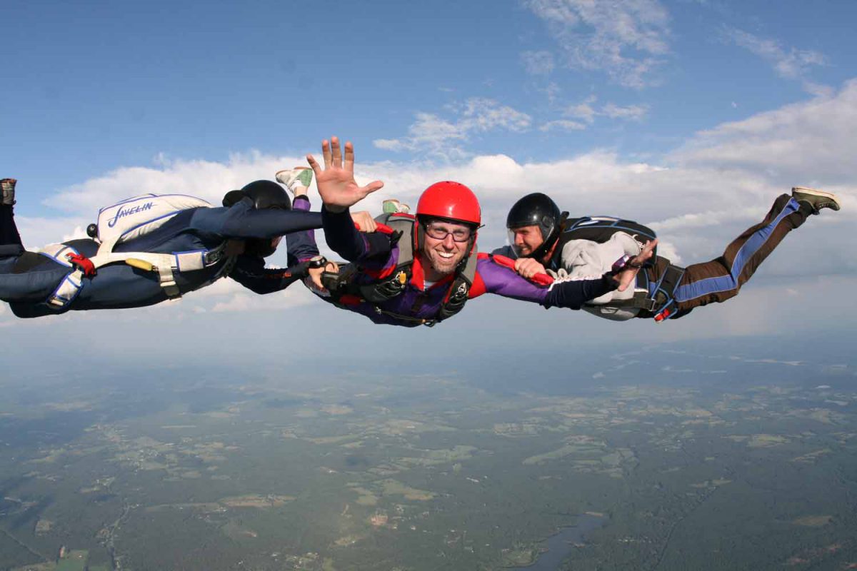 Student Skydiver in Skydive Orange AFF Skydiving Program