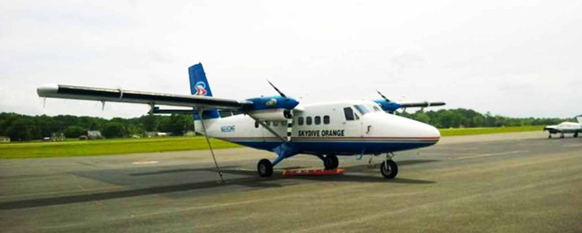 Skydive Orange Twin Otter Aircraft