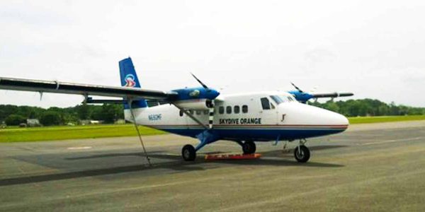 Skydive Orange Twin Otter Aircraft