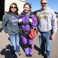 family photo before skydive at skydive orange