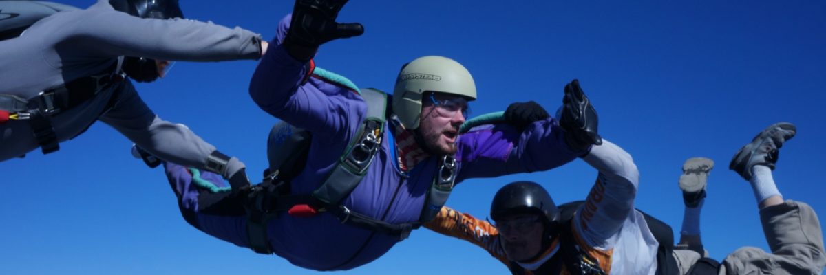 young man makes first jump towards becoming a certified skydiver