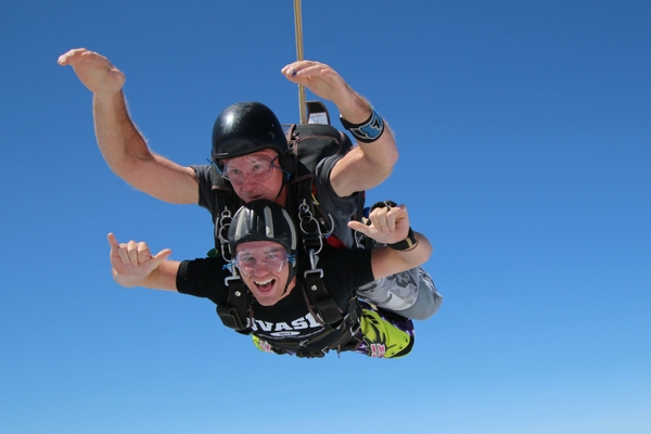 tandem student in freefall