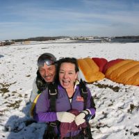 Skydive Orange landing area covered in snow