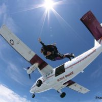 tandem skydiving exit at Skydive Orange