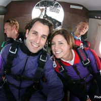 skydiving students in a twin otter plane