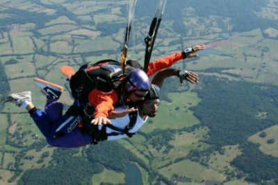 the view skydiving over Orange, VA