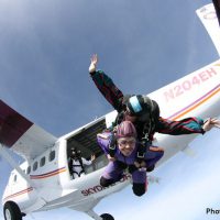 tandem skydive exit at Skydive Orange