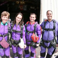 tandem skydiving students at skydive orange