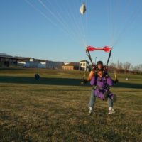 west virginia skydiving guest lands from skydive at Skydive Orange